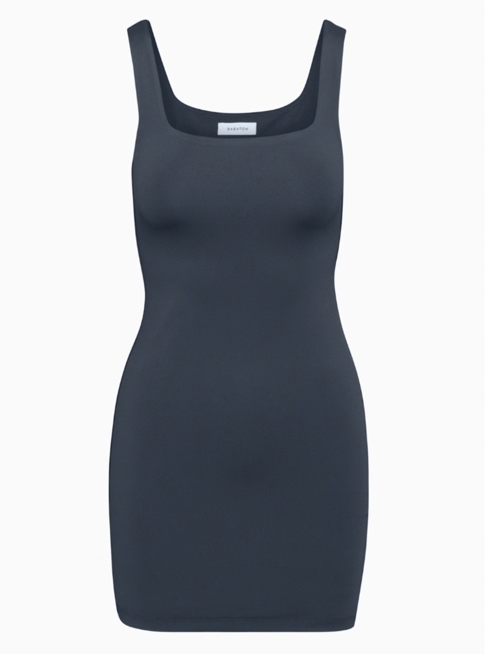 Aritzia Contour Squareneck Mini Dress in Navy 2XS